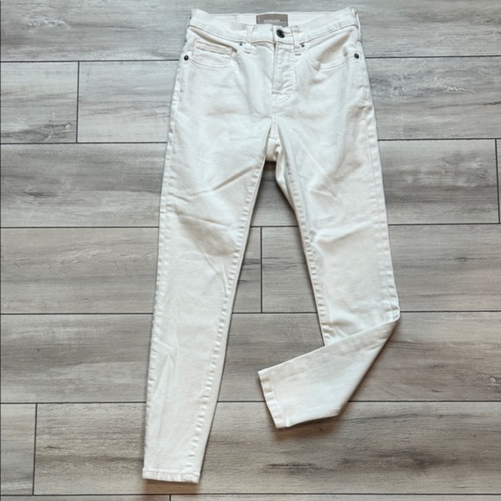 Everlane mid rise skinny fit jeans in white size 25